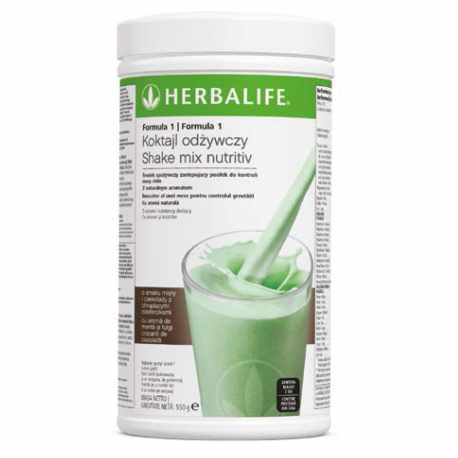 Koktajl Formuła 1 mięta i czekolada z chrupiącymi ciasteczkami